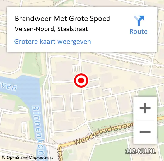 Locatie op kaart van de 112 melding: Brandweer Met Grote Spoed Naar Velsen-Noord, Staalstraat op 29 januari 2019 15:38