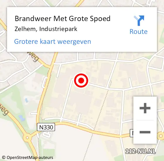 Locatie op kaart van de 112 melding: Brandweer Met Grote Spoed Naar Zelhem, Industriepark op 30 januari 2019 10:21