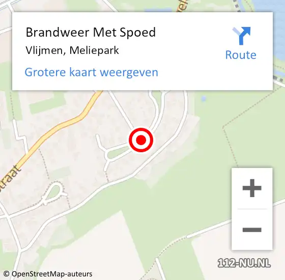 Locatie op kaart van de 112 melding: Brandweer Met Spoed Naar Vlijmen, Meliepark op 30 januari 2019 18:00