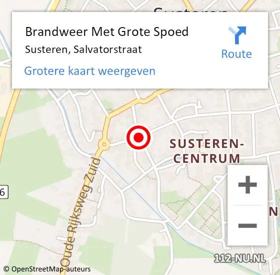 Locatie op kaart van de 112 melding: Brandweer Met Grote Spoed Naar Susteren, Salvatorstraat op 31 januari 2019 01:16