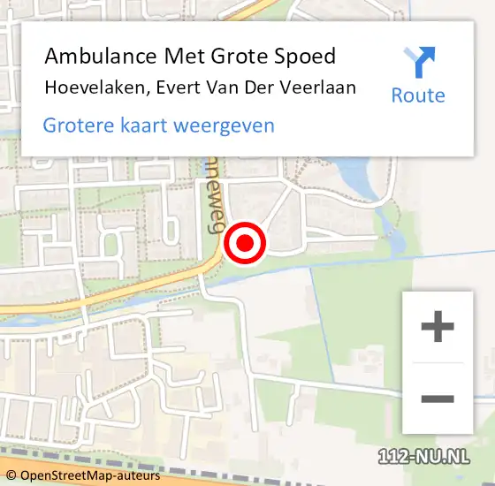 Locatie op kaart van de 112 melding: Ambulance Met Grote Spoed Naar Hoevelaken, Evert Van Der Veerlaan op 31 januari 2019 07:23