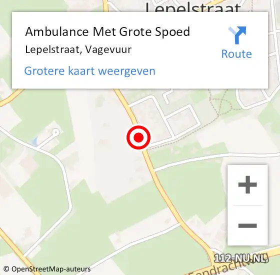 Locatie op kaart van de 112 melding: Ambulance Met Grote Spoed Naar Lepelstraat, Vagevuur op 31 januari 2019 18:37