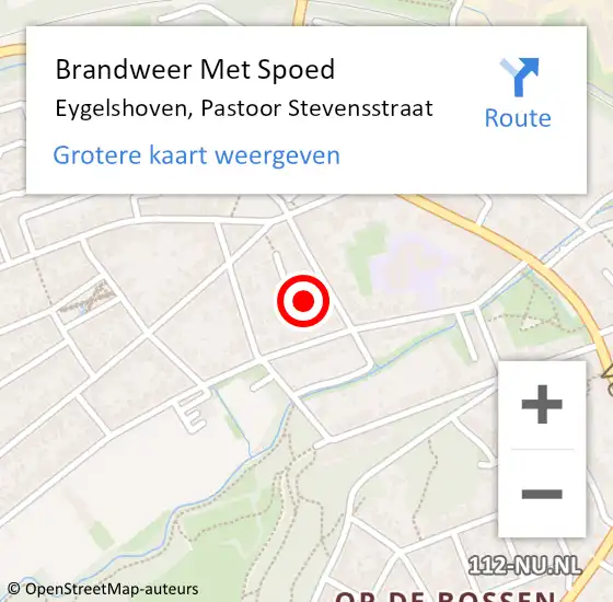 Locatie op kaart van de 112 melding: Brandweer Met Spoed Naar Eygelshoven, Pastoor Stevensstraat op 1 februari 2019 10:24