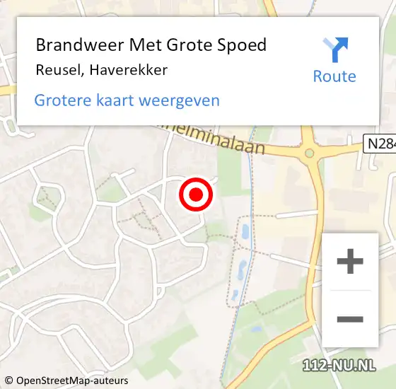 Locatie op kaart van de 112 melding: Brandweer Met Grote Spoed Naar Reusel, Haverekker op 2 februari 2019 03:04