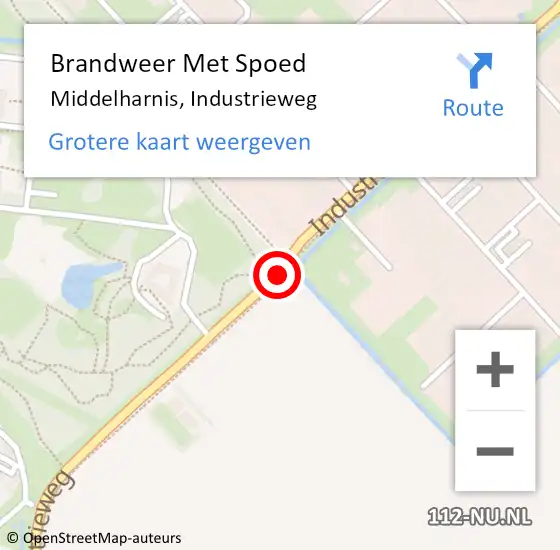 Locatie op kaart van de 112 melding: Brandweer Met Spoed Naar Middelharnis, Industrieweg op 2 februari 2019 06:45