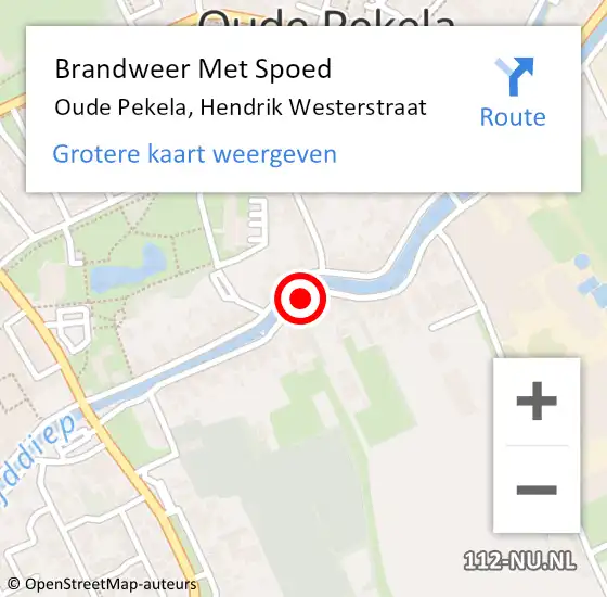 Locatie op kaart van de 112 melding: Brandweer Met Spoed Naar Oude Pekela, Hendrik Westerstraat op 2 februari 2019 18:51