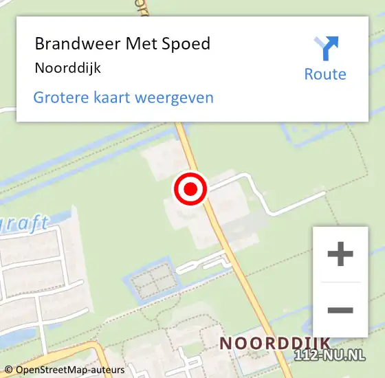 Locatie op kaart van de 112 melding: Brandweer Met Spoed Naar Noorddijk op 3 februari 2019 12:02
