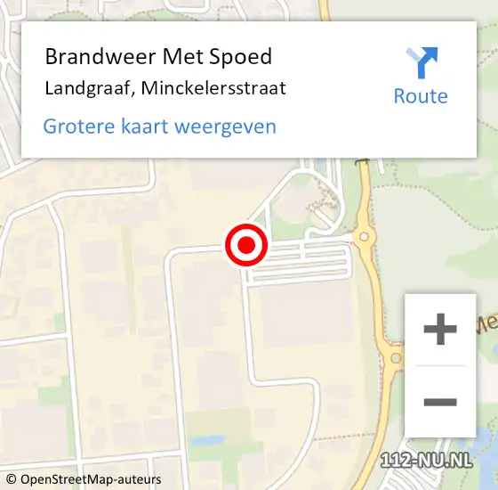 Locatie op kaart van de 112 melding: Brandweer Met Spoed Naar Landgraaf, Minckelersstraat op 3 februari 2019 12:43