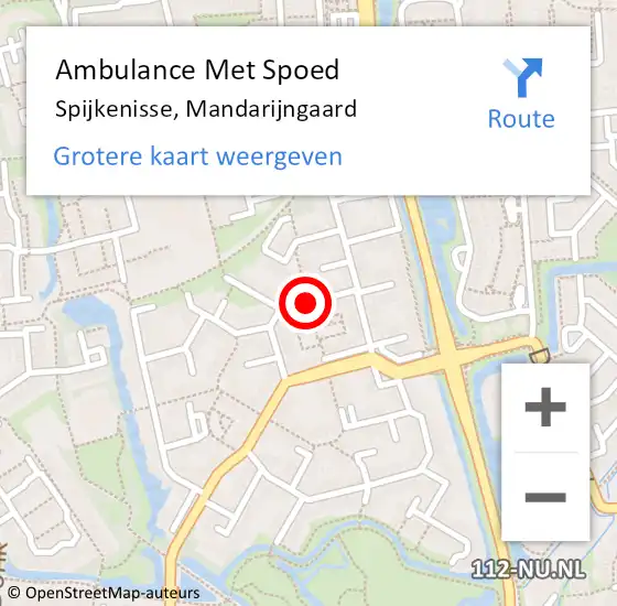 Locatie op kaart van de 112 melding: Ambulance Met Spoed Naar Spijkenisse, Perengaard op 3 februari 2019 15:33