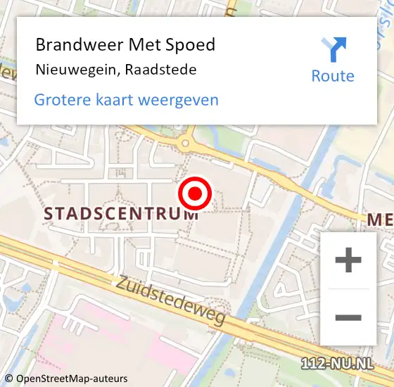 Locatie op kaart van de 112 melding: Brandweer Met Spoed Naar Nieuwegein, Raadstede op 3 februari 2019 15:48