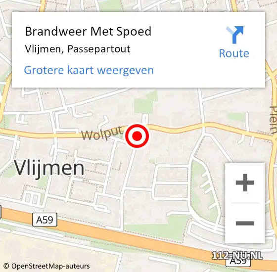 Locatie op kaart van de 112 melding: Brandweer Met Spoed Naar Vlijmen, Passepartout op 3 februari 2019 18:29