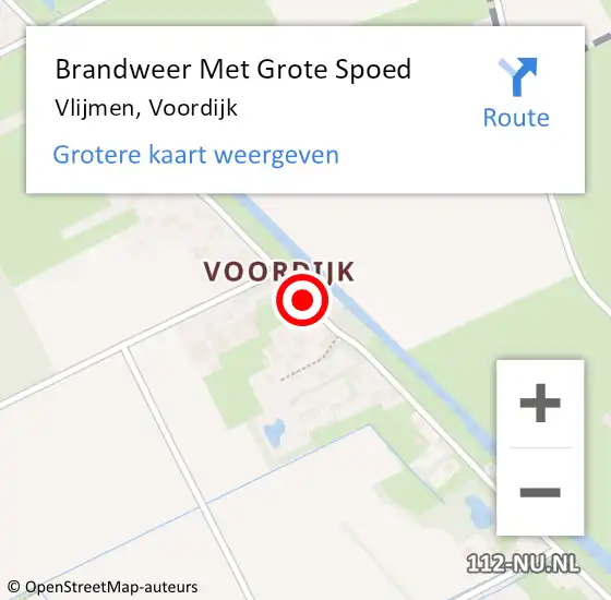 Locatie op kaart van de 112 melding: Brandweer Met Grote Spoed Naar Vlijmen, Voordijk op 3 februari 2019 18:43