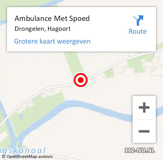 Locatie op kaart van de 112 melding: Ambulance Met Spoed Naar Drongelen, Hagoort op 3 februari 2019 23:39