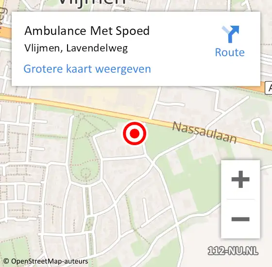 Locatie op kaart van de 112 melding: Ambulance Met Spoed Naar Vlijmen, Lavendelweg op 22 maart 2014 16:09