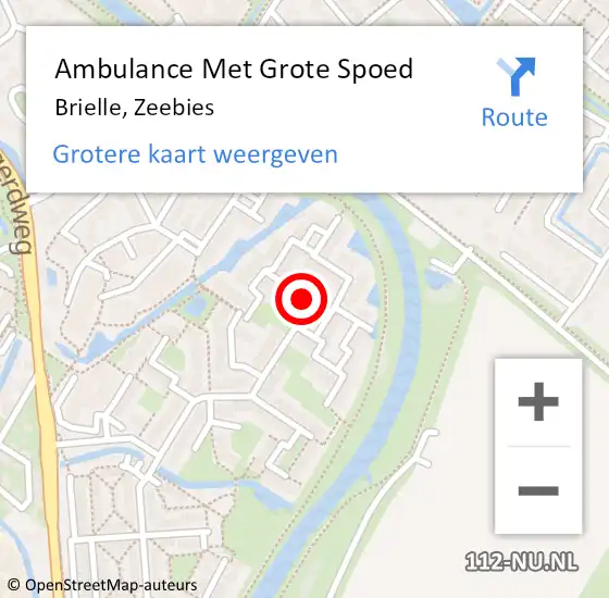 Locatie op kaart van de 112 melding: Ambulance Met Grote Spoed Naar Brielle, Zeebies op 5 februari 2019 17:30