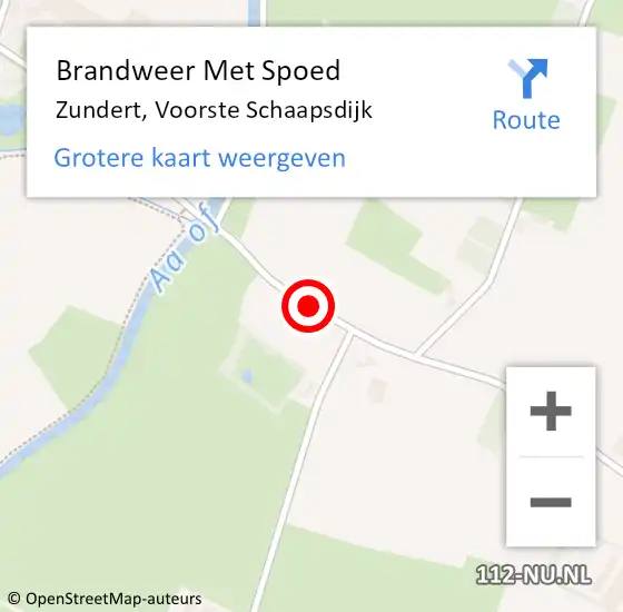 Locatie op kaart van de 112 melding: Brandweer Met Spoed Naar Zundert, Voorste Schaapsdijk op 6 februari 2019 07:40