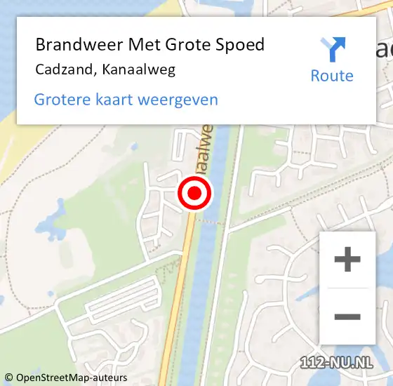 Locatie op kaart van de 112 melding: Brandweer Met Grote Spoed Naar Cadzand, Kanaalweg op 6 februari 2019 12:29