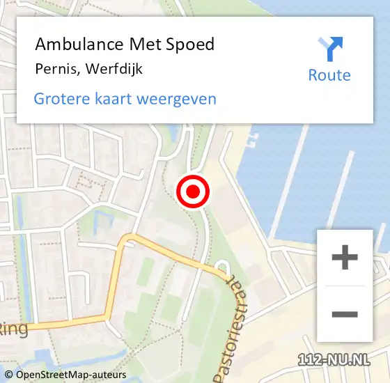 Locatie op kaart van de 112 melding: Ambulance Met Spoed Naar Pernis, Werfdijk op 7 februari 2019 11:35