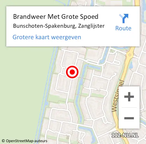 Locatie op kaart van de 112 melding: Brandweer Met Grote Spoed Naar Bunschoten-Spakenburg, Zanglijster op 7 februari 2019 16:42