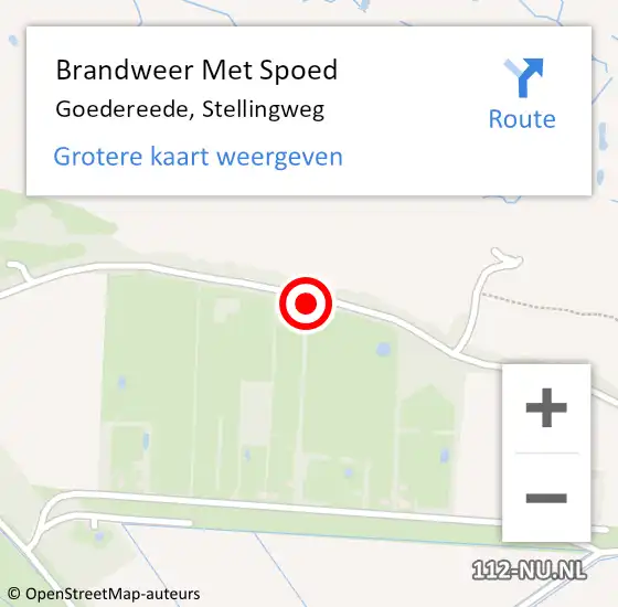 Locatie op kaart van de 112 melding: Brandweer Met Spoed Naar Goedereede, Stellingweg op 7 februari 2019 17:43