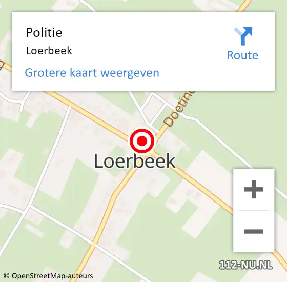 Locatie op kaart van de 112 melding: Politie Loerbeek op 7 februari 2019 19:37