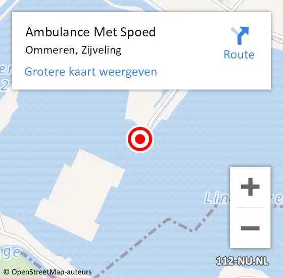 Locatie op kaart van de 112 melding: Ambulance Met Spoed Naar Ommeren, Zijveling op 7 februari 2019 20:51