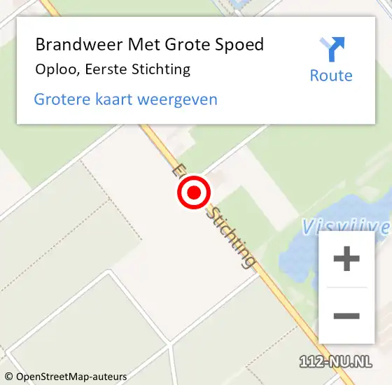 Locatie op kaart van de 112 melding: Brandweer Met Grote Spoed Naar Oploo, Eerste Stichting op 8 februari 2019 14:12