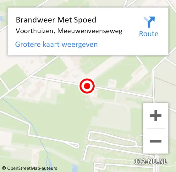 Locatie op kaart van de 112 melding: Brandweer Met Spoed Naar Voorthuizen, Meeuwenveenseweg op 9 februari 2019 12:43