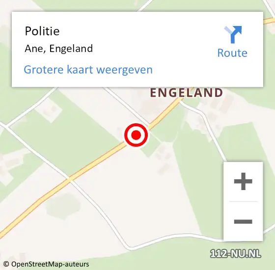 Locatie op kaart van de 112 melding: Politie Ane, Engeland op 9 februari 2019 15:31