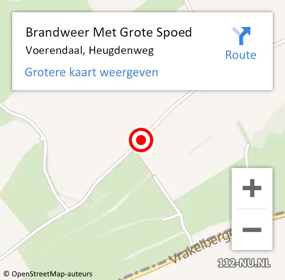 Locatie op kaart van de 112 melding: Brandweer Met Grote Spoed Naar Voerendaal, Heugdenweg op 9 februari 2019 23:29