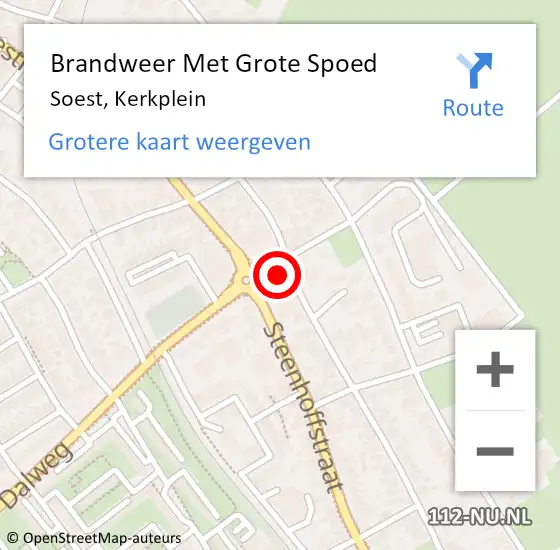 Locatie op kaart van de 112 melding: Brandweer Met Grote Spoed Naar Soest, Kerkplein op 11 februari 2019 18:00