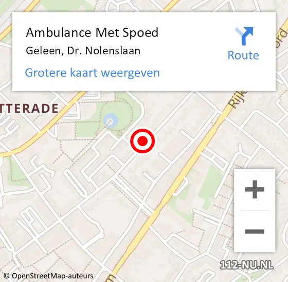 Locatie op kaart van de 112 melding: Ambulance Met Spoed Naar Geleen, Dr. Nolenslaan op 23 maart 2014 17:13