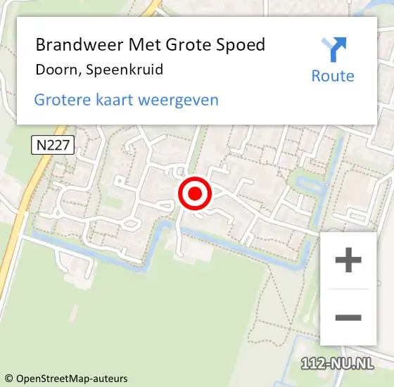 Locatie op kaart van de 112 melding: Brandweer Met Grote Spoed Naar Doorn, Speenkruid op 23 maart 2014 17:26