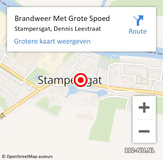 Locatie op kaart van de 112 melding: Brandweer Met Grote Spoed Naar Stampersgat, Dennis Leestraat op 23 maart 2014 17:54