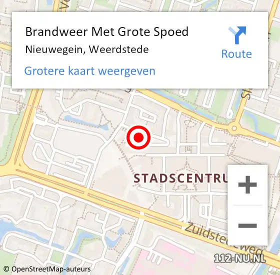 Locatie op kaart van de 112 melding: Brandweer Met Grote Spoed Naar Nieuwegein, Weerdstede op 15 februari 2019 12:02