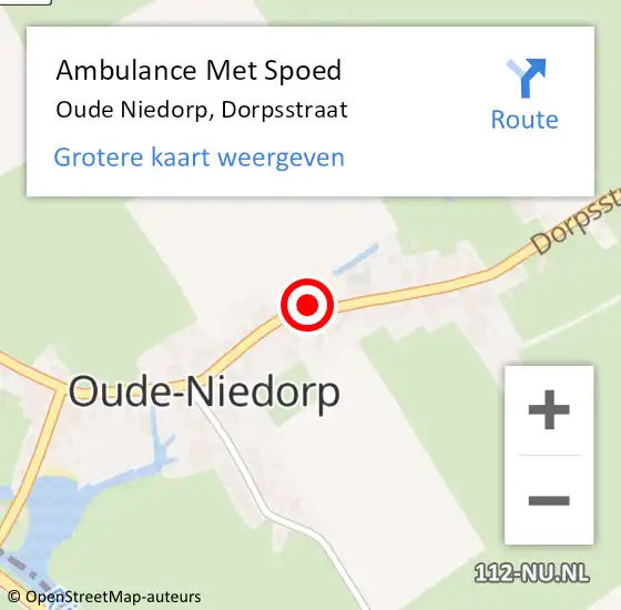 Locatie op kaart van de 112 melding: Ambulance Met Spoed Naar Oude Niedorp, Dorpsstraat op 15 februari 2019 13:00