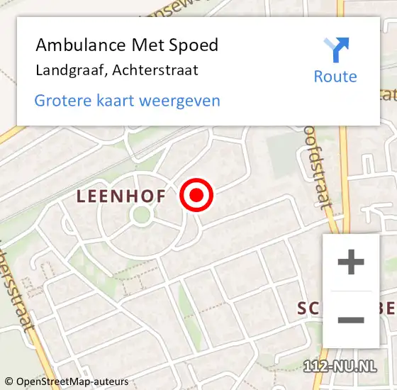 Locatie op kaart van de 112 melding: Ambulance Met Spoed Naar Landgraaf, Achterstraat op 23 maart 2014 18:37