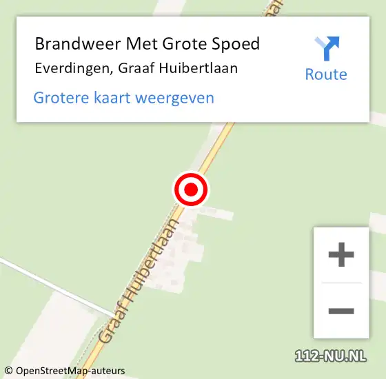 Locatie op kaart van de 112 melding: Brandweer Met Grote Spoed Naar Everdingen, Graaf Huibertlaan op 15 februari 2019 22:22