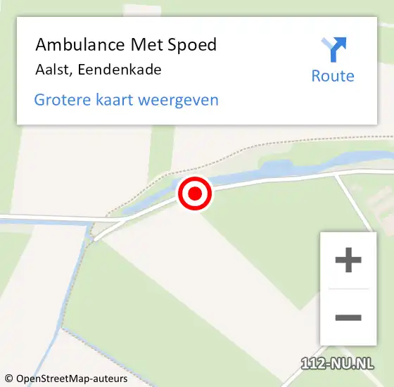 Locatie op kaart van de 112 melding: Ambulance Met Spoed Naar Aalst, Eendenkade op 16 februari 2019 01:06