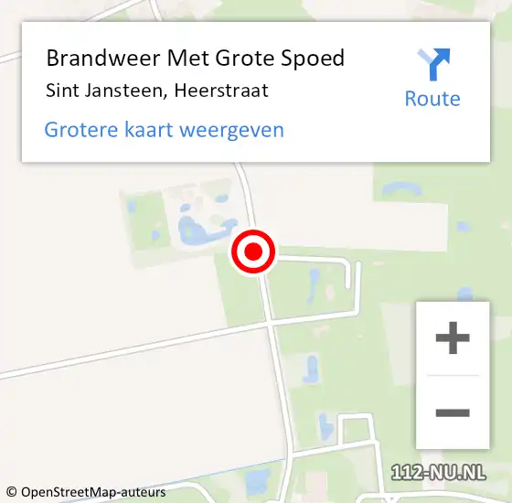Locatie op kaart van de 112 melding: Brandweer Met Grote Spoed Naar Sint Jansteen, Heerstraat op 16 februari 2019 06:17