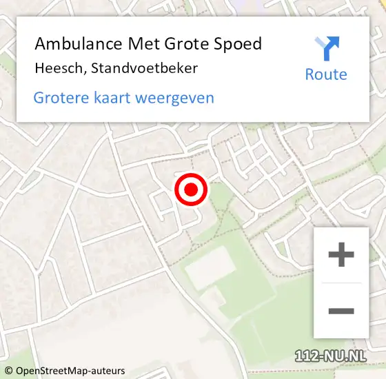 Locatie op kaart van de 112 melding: Ambulance Met Grote Spoed Naar Heesch, Standvoetbeker op 16 februari 2019 07:38