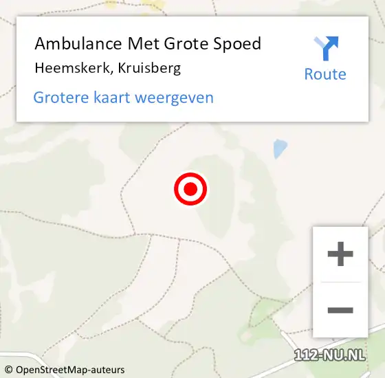 Locatie op kaart van de 112 melding: Ambulance Met Grote Spoed Naar Heemskerk, Kruisberg op 16 februari 2019 13:46