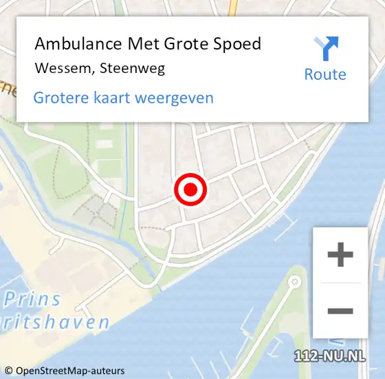 Locatie op kaart van de 112 melding: Ambulance Met Grote Spoed Naar Wessem, Steenweg op 17 februari 2019 00:54
