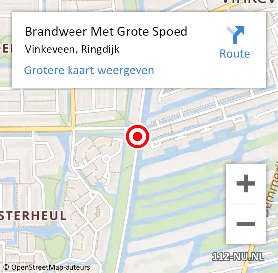 Locatie op kaart van de 112 melding: Brandweer Met Grote Spoed Naar Vinkeveen, Ringdijk op 17 februari 2019 13:00