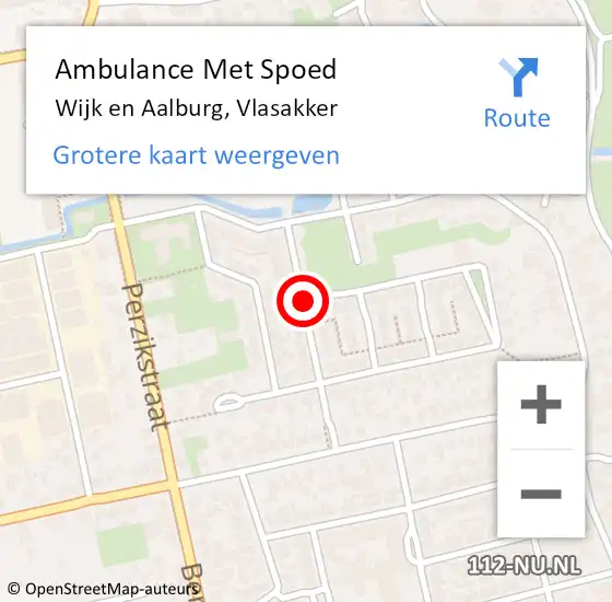 Locatie op kaart van de 112 melding: Ambulance Met Spoed Naar Wijk en Aalburg, Vlasakker op 17 februari 2019 19:32