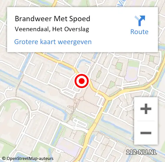 Locatie op kaart van de 112 melding: Brandweer Met Spoed Naar Veenendaal, Het Overslag op 17 februari 2019 19:39