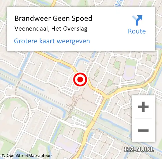 Locatie op kaart van de 112 melding: Brandweer Geen Spoed Naar Veenendaal, Het Overslag op 17 februari 2019 19:45