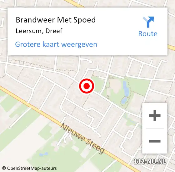 Locatie op kaart van de 112 melding: Brandweer Met Spoed Naar Leersum, Dreef op 18 februari 2019 18:17