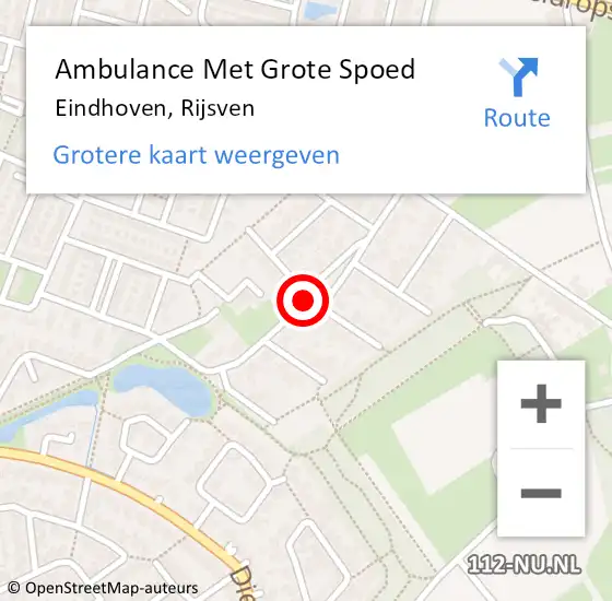 Locatie op kaart van de 112 melding: Ambulance Met Grote Spoed Naar Eindhoven, Rijsven op 19 februari 2019 12:57