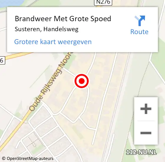 Locatie op kaart van de 112 melding: Brandweer Met Grote Spoed Naar Susteren, Handelsweg op 19 februari 2019 13:02